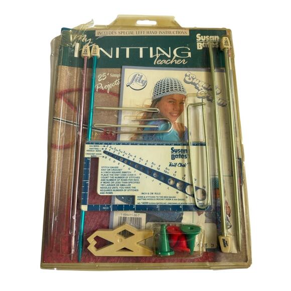 Vintage Susan Bates My Knitting Teacher Kit Open *Missing Pieces* - Picture 1 of 8